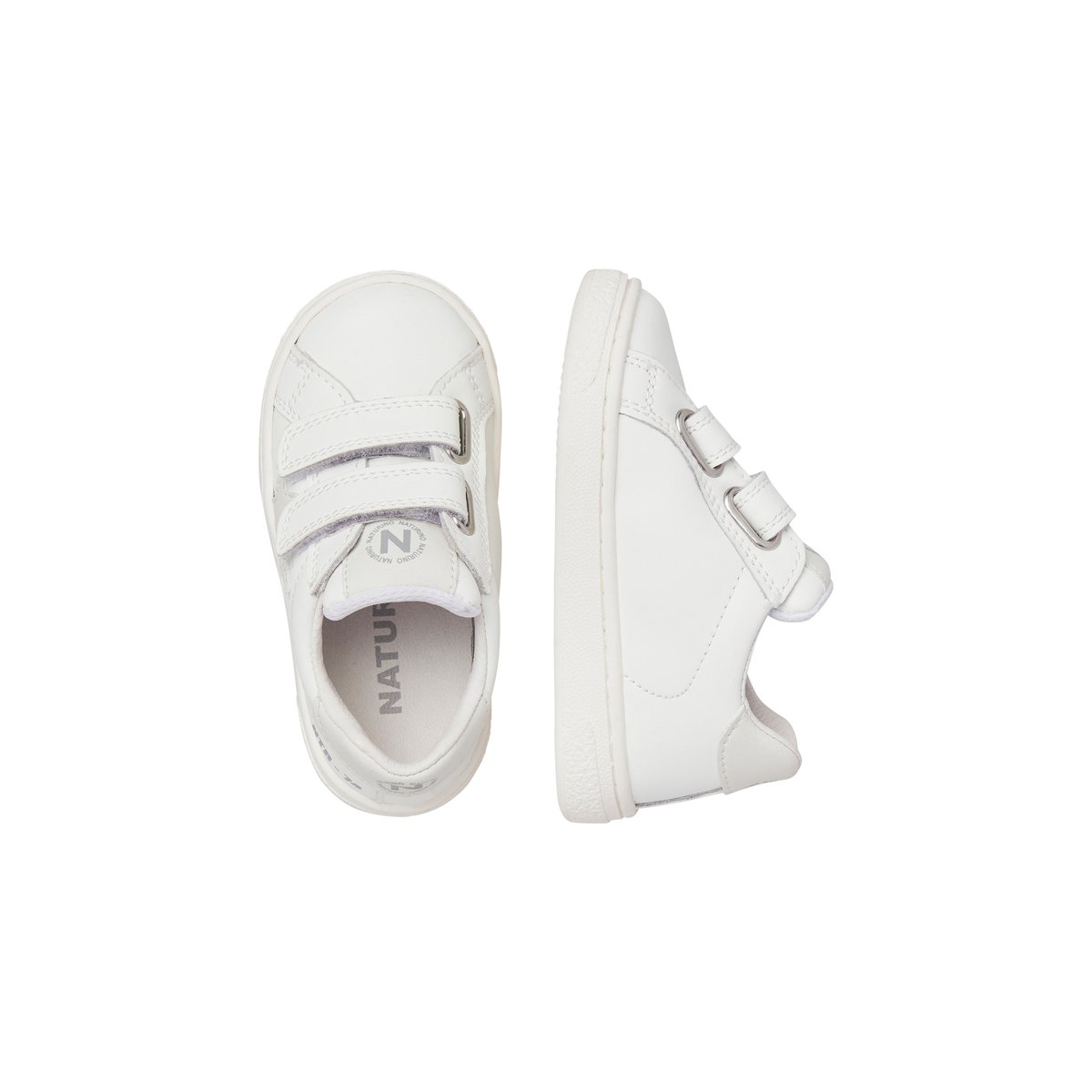 Baskets en cuir PINN VL. blanc-, NATURINO