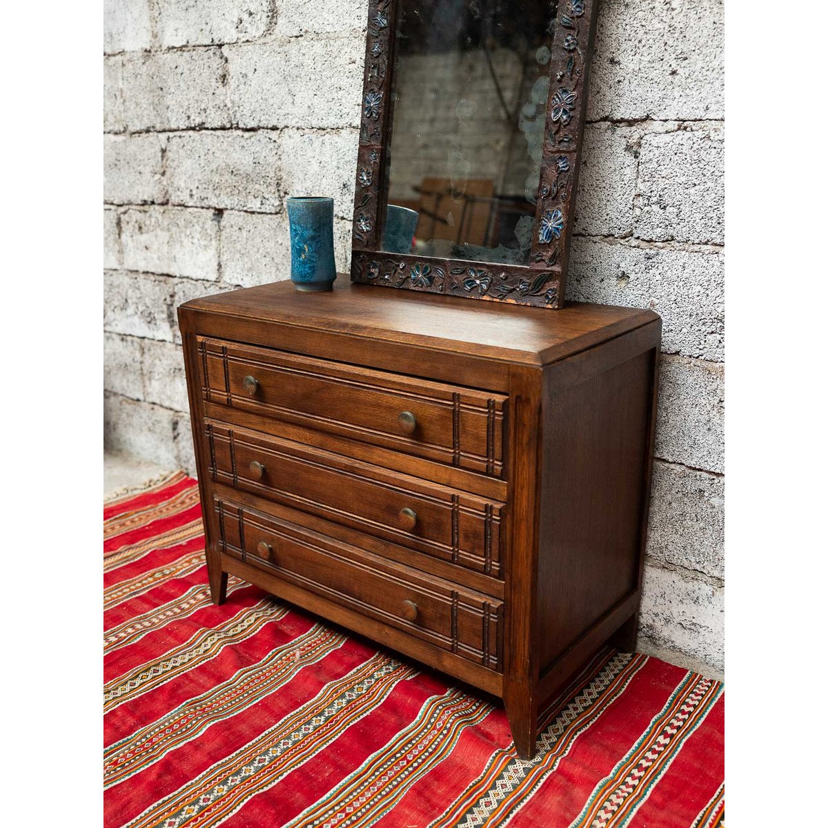 Chaleureuse commode Garance N°712 - Bon état bois foncé, DEBONGOUT