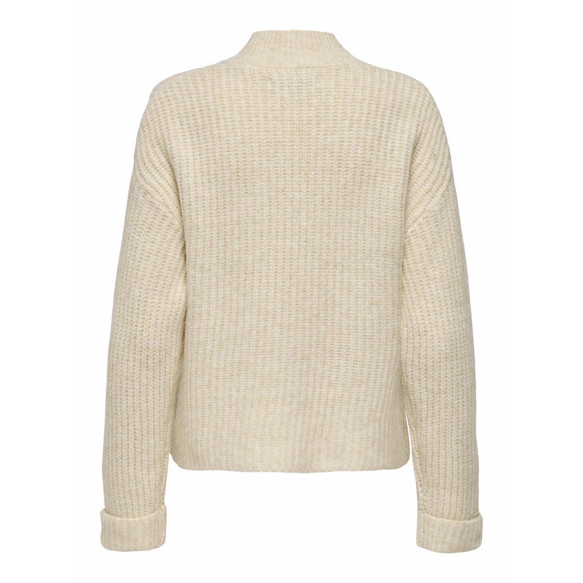 Pull col montant détail cœur ecru, ONLY