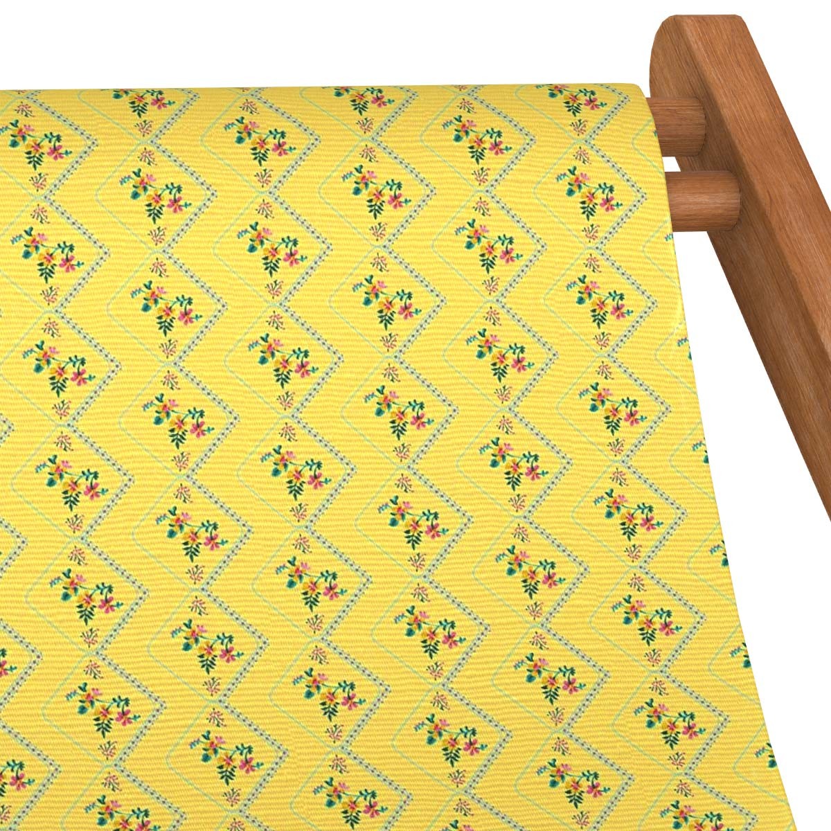 Chilienne en eucalyptus et toile outdoor, TANGO jaune, VENT DE BOHÈME