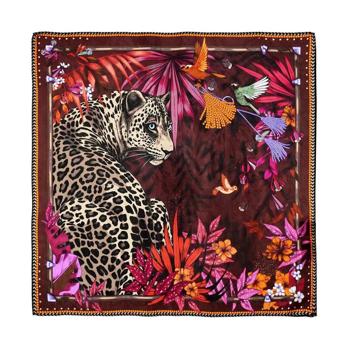 Mini Foulard à motifs PANTHERE rose, WILD