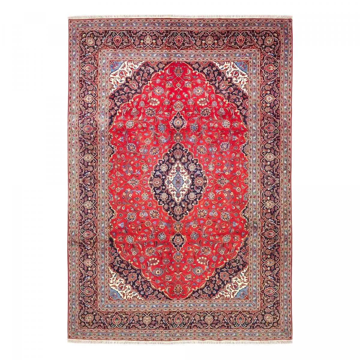 Tapis d'orient au motif oriental, noué main en laine, ARDAKAN 5 rouge, bleu, crème, UN AMOUR DE TAPIS