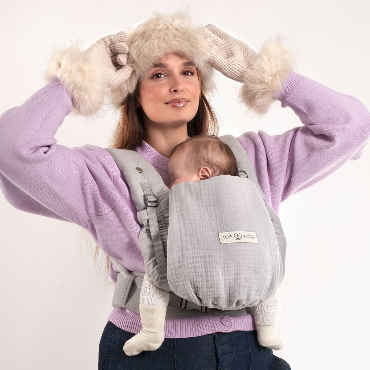 Porte bébé PhysioCarrier V2 gris, LOVE RADIUS