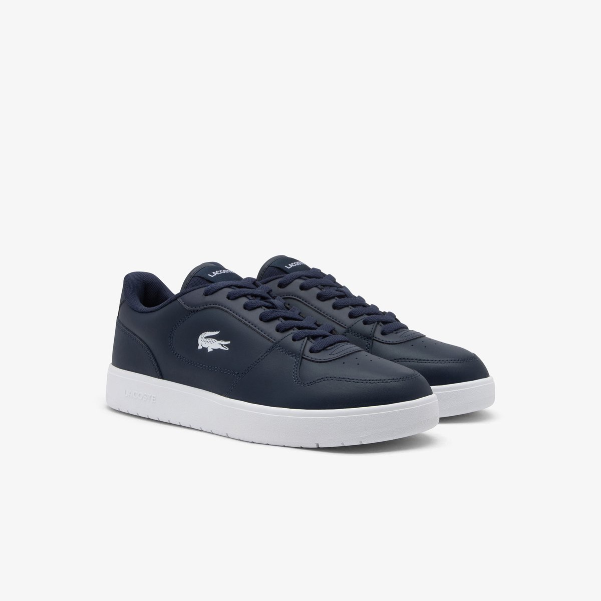 Sneakers Court Ace homme en cuir bleu-092, LACOSTE