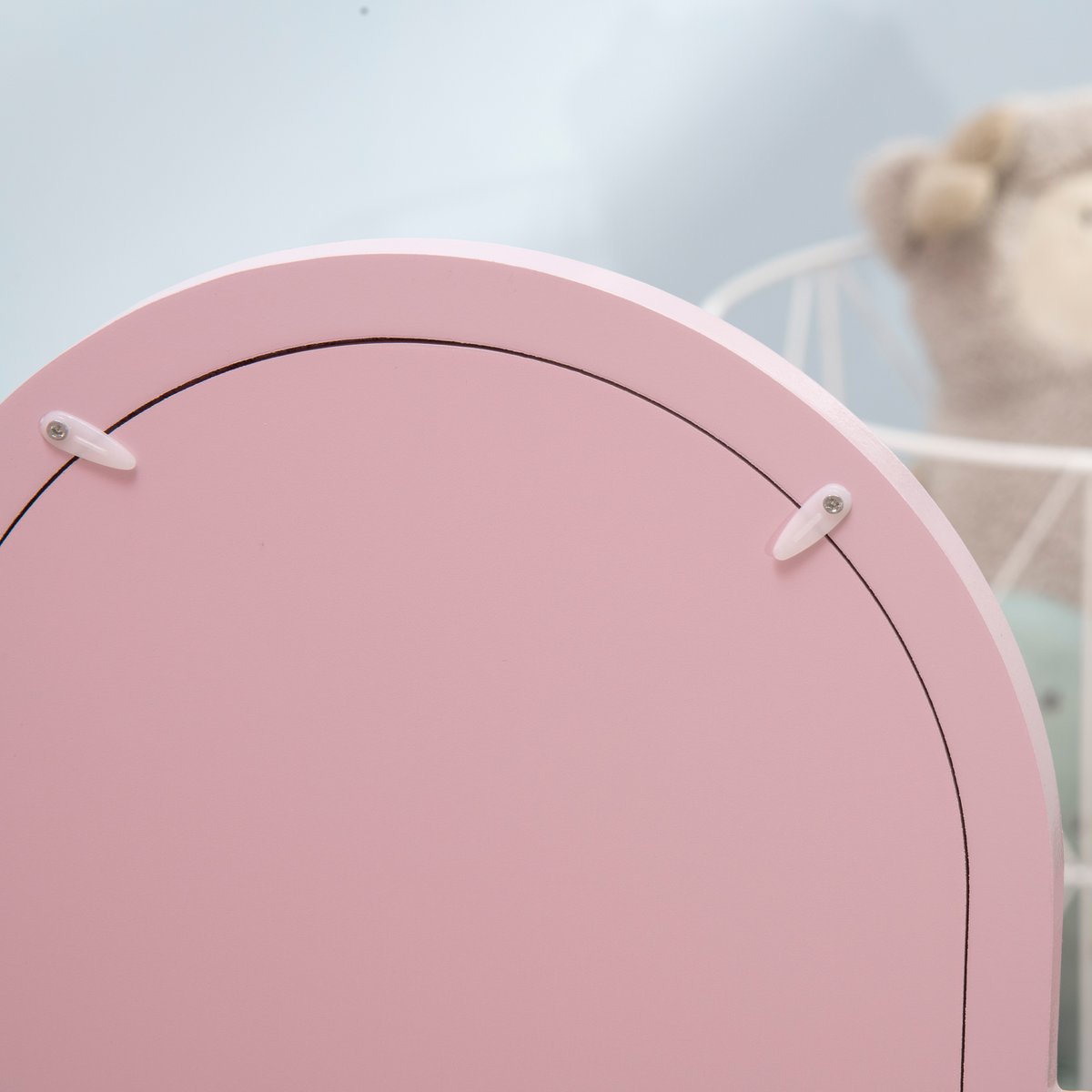 Ensemble de coiffeuse pour enfants MDF Rose rose, HOMCOM