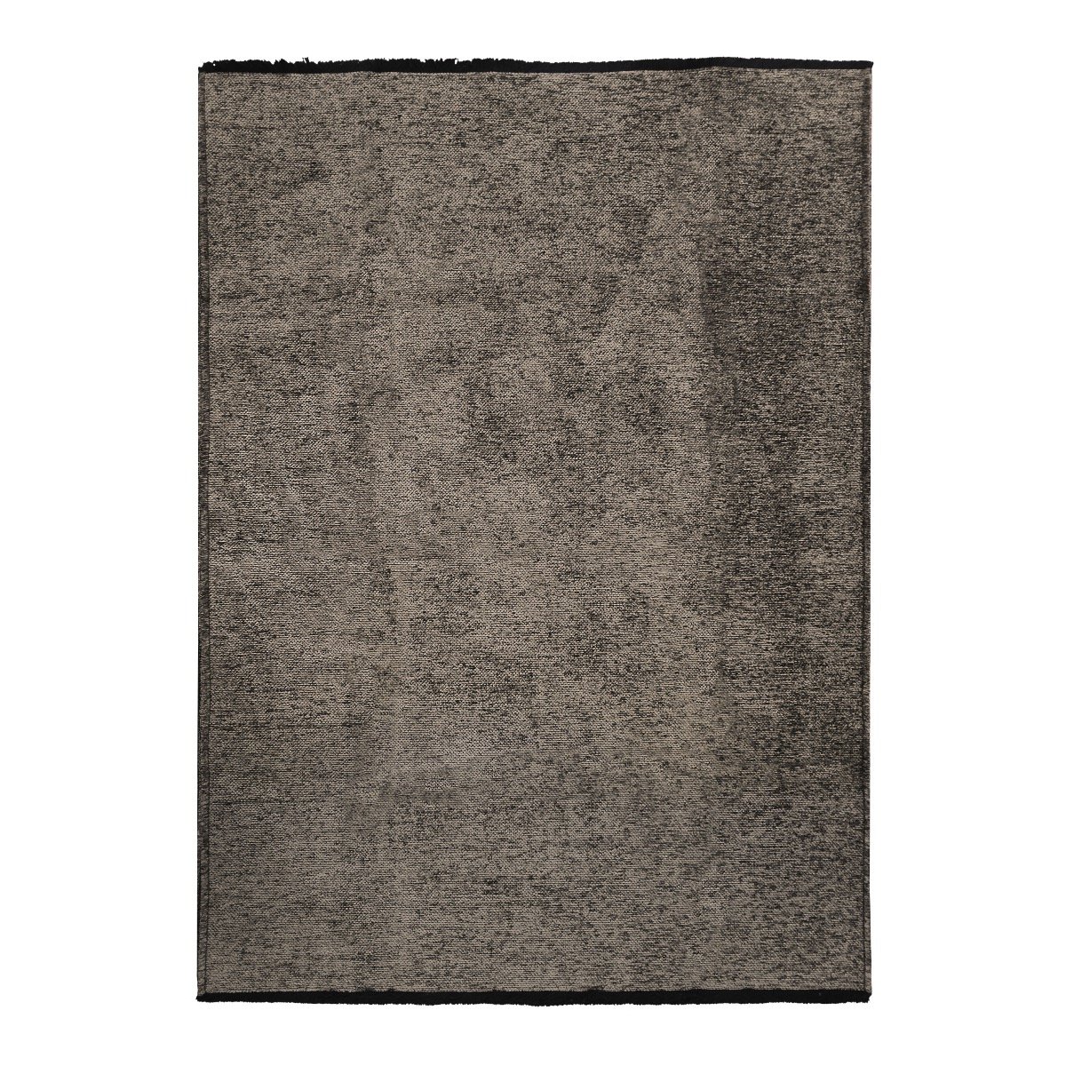 Tapis en coton et polyester lavable tissé plat  VENICE anthracite, THE DECO FACTORY