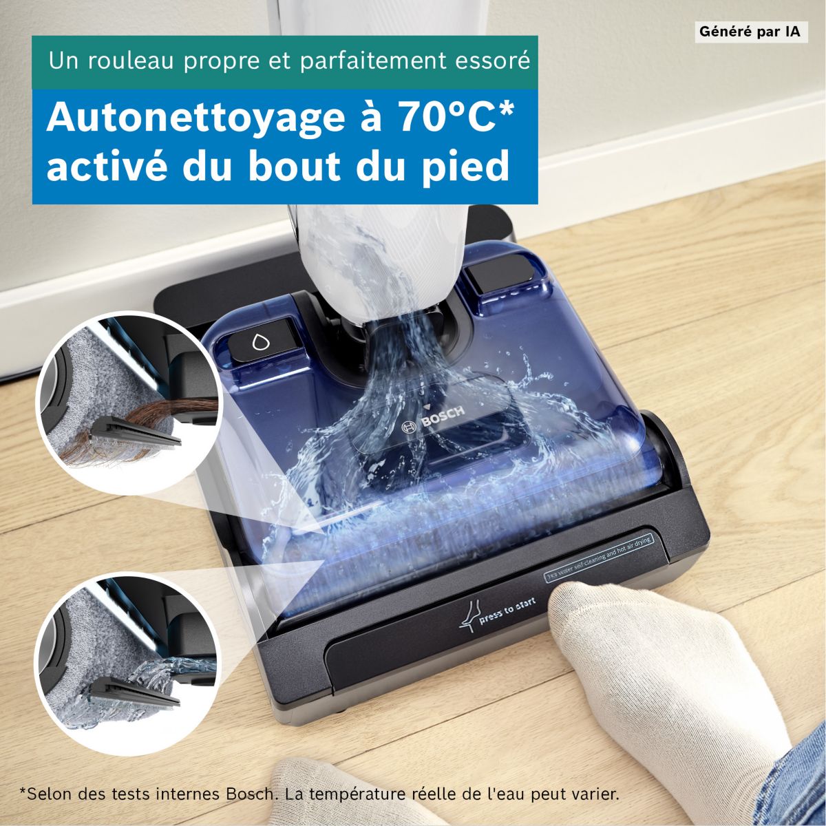 Aspirateur laveur Série 4 BHF41WX couleur unique, BOSCH