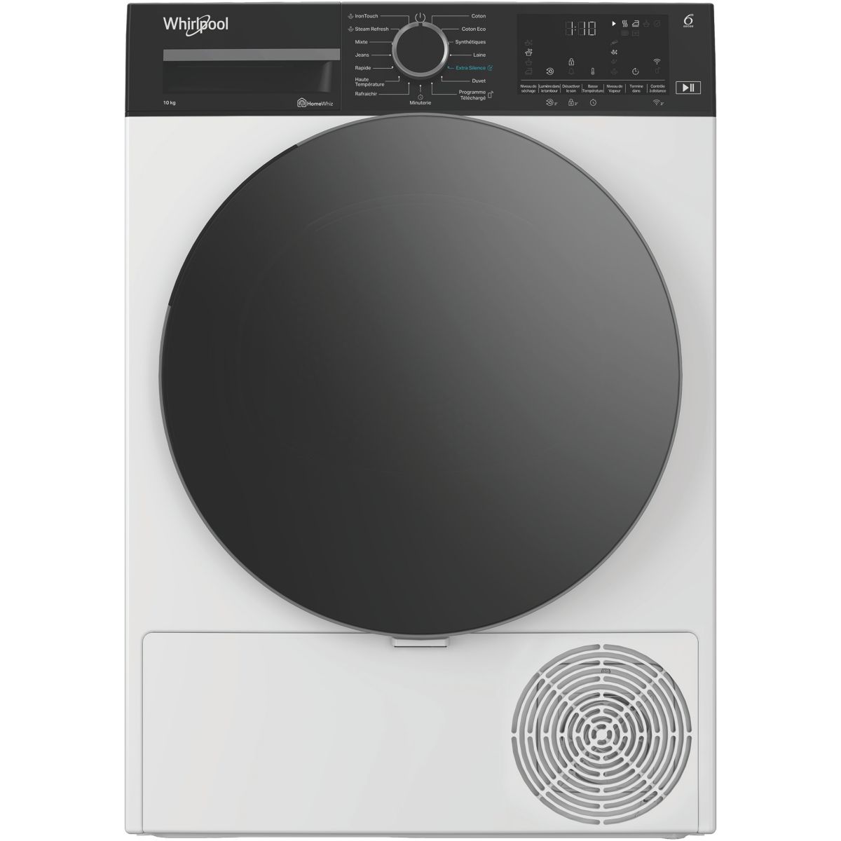 Sèche linge pompe à chaleur CWD104MWBSFRX couleur unique, WHIRLPOOL