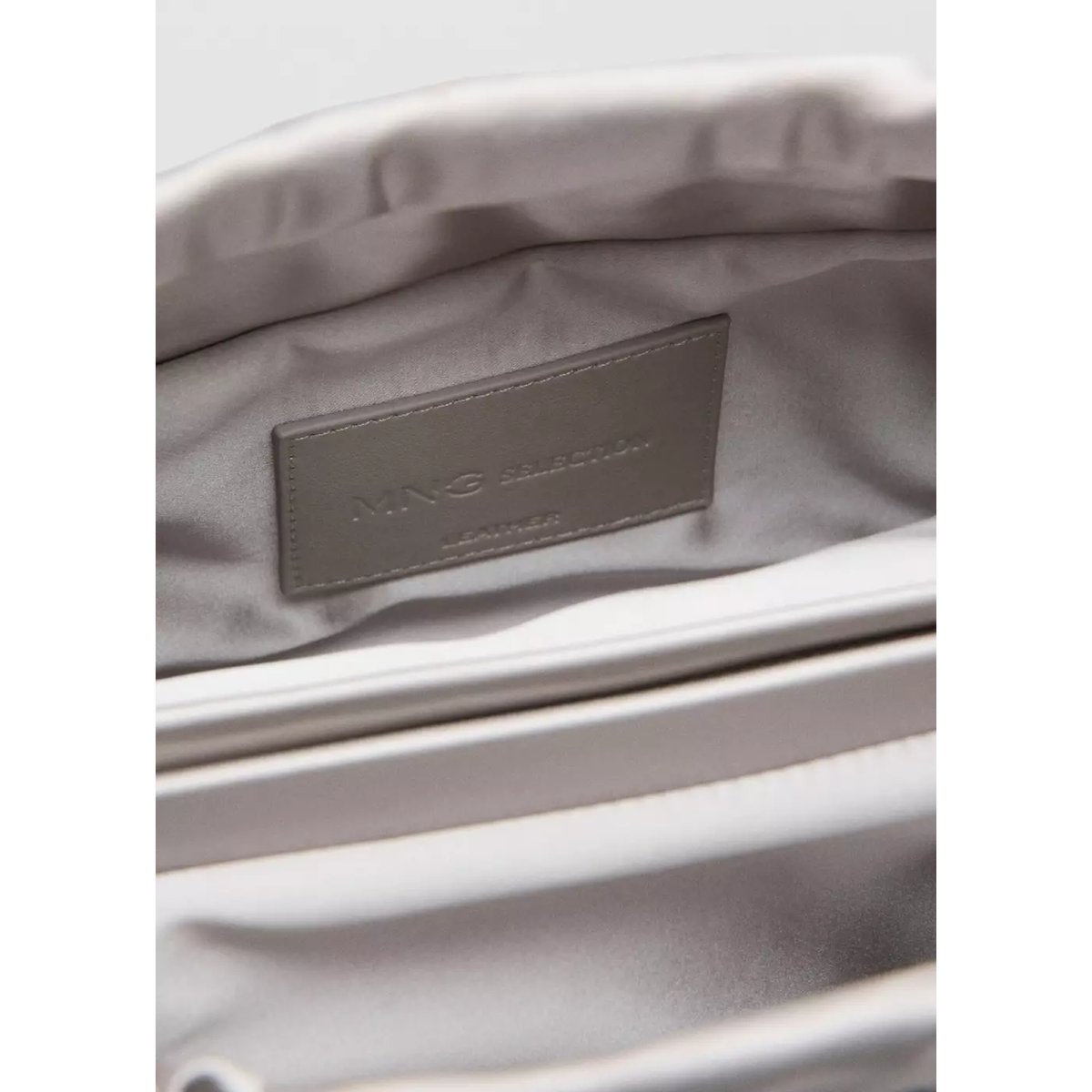 Sac porté main satiné gris clair/pastel, MANGO