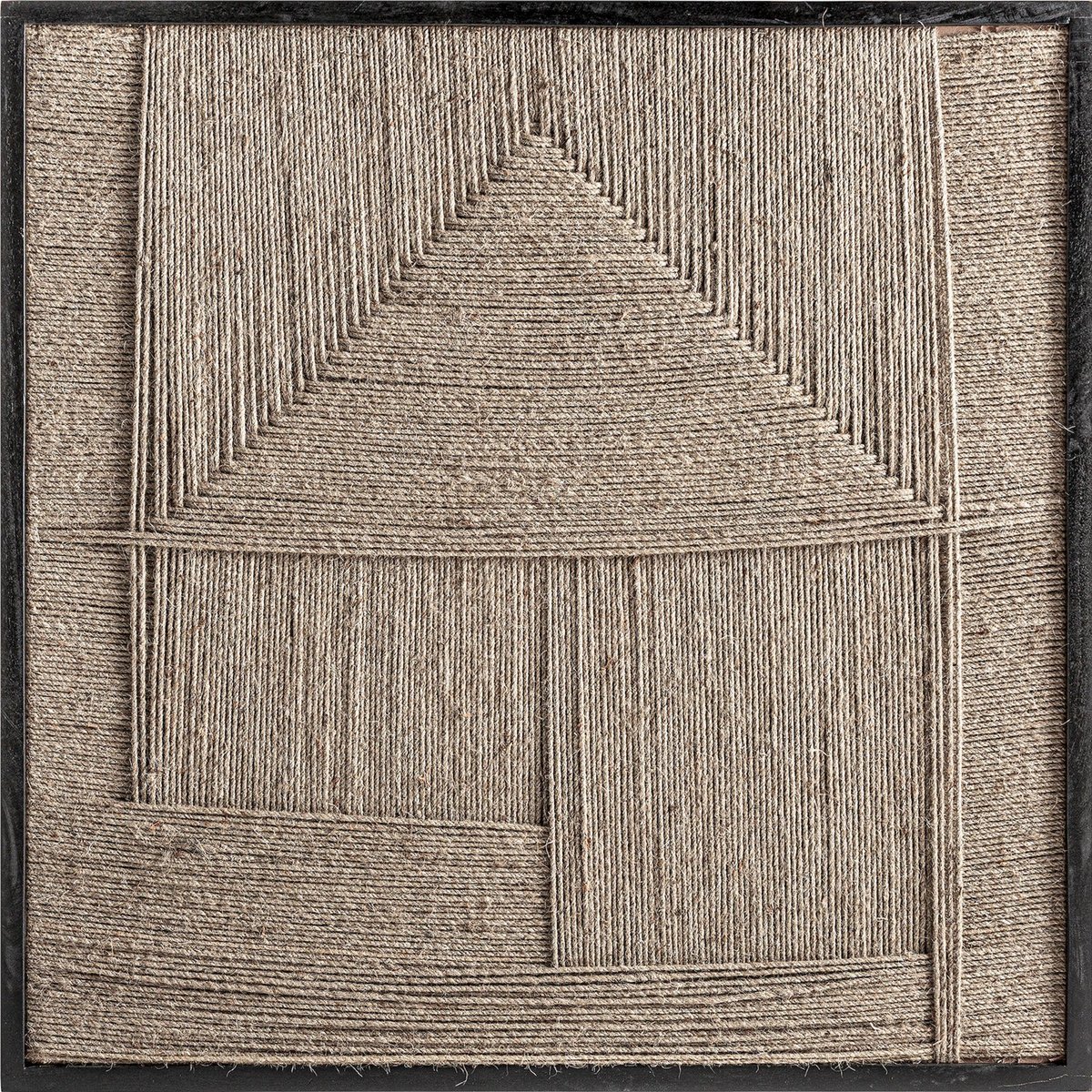 Décoration murale en jute style contemporain brun et noir, RECOLLECTION