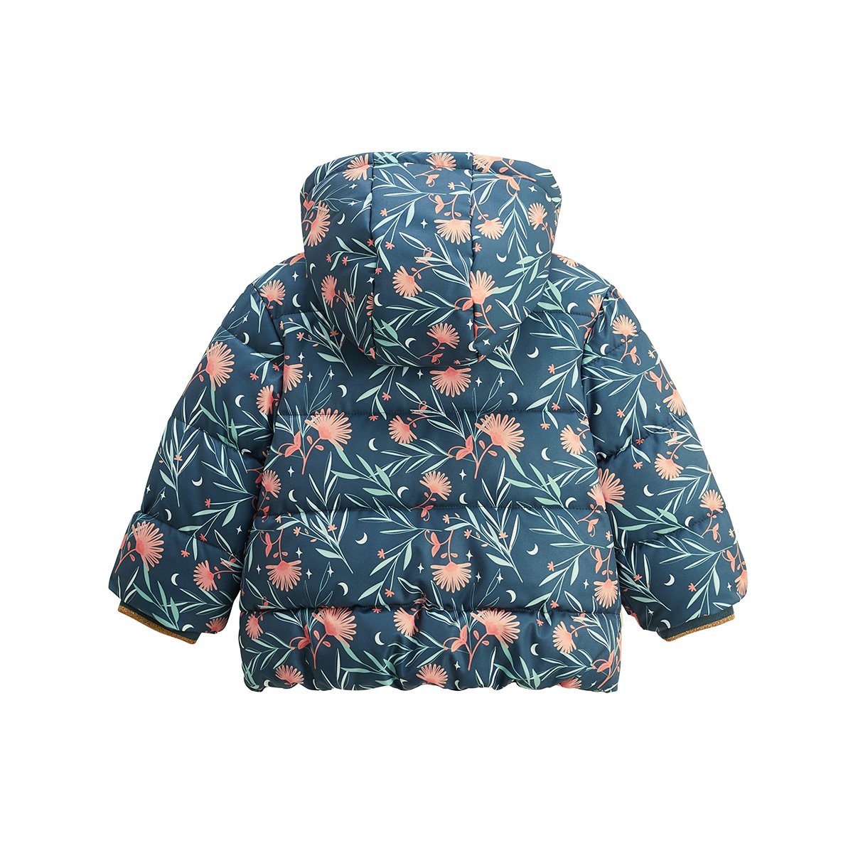 Doudoune enfant imperméable doublée polaire avec capuche Dina bleu, PETIT BEGUIN