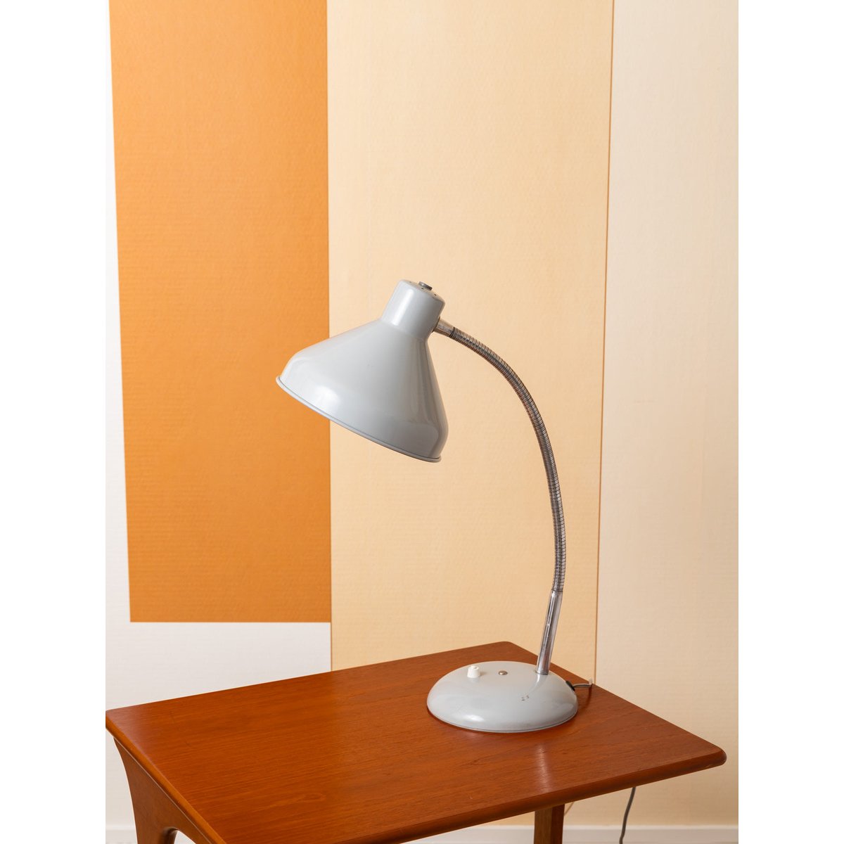 Lampe vintage industrielle émaillée grise Julia N°1067 - Bon état gris, DEBONGOUT