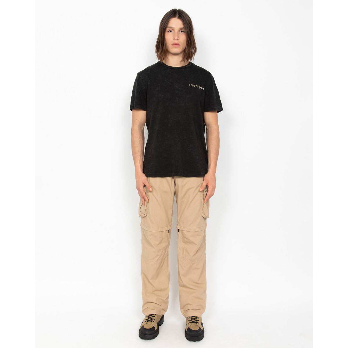 2-in-1 cargo pants beige, SCHOTT