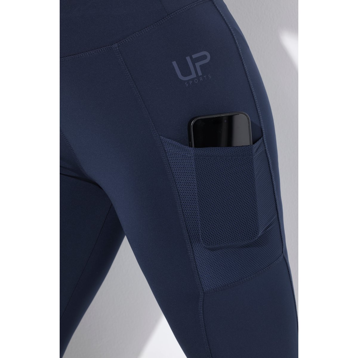 Legging 3/4 taille haute, longueur mollet marine, ULLA POPKEN