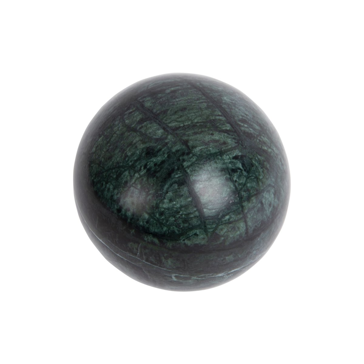 Ornement Marbre BALL LARGE vert foncé, PRESENT TIME