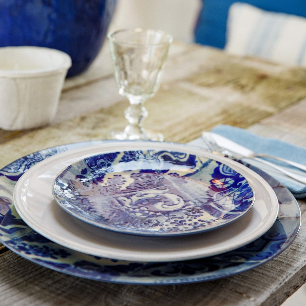 Set 4 Assiettes à dessert/salade 21 LISBOA azulejos, COSTA NOVA