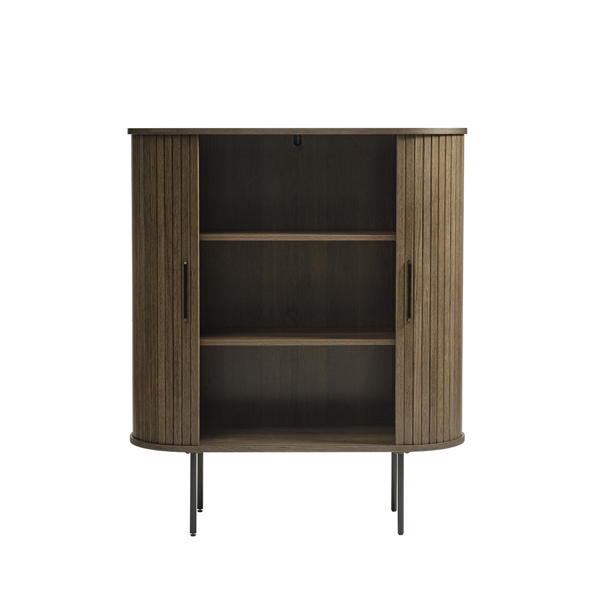 Buffet haut 2 portes - Bois - ALBA bois foncé,naturel,noir, MAISON AUBERTIN