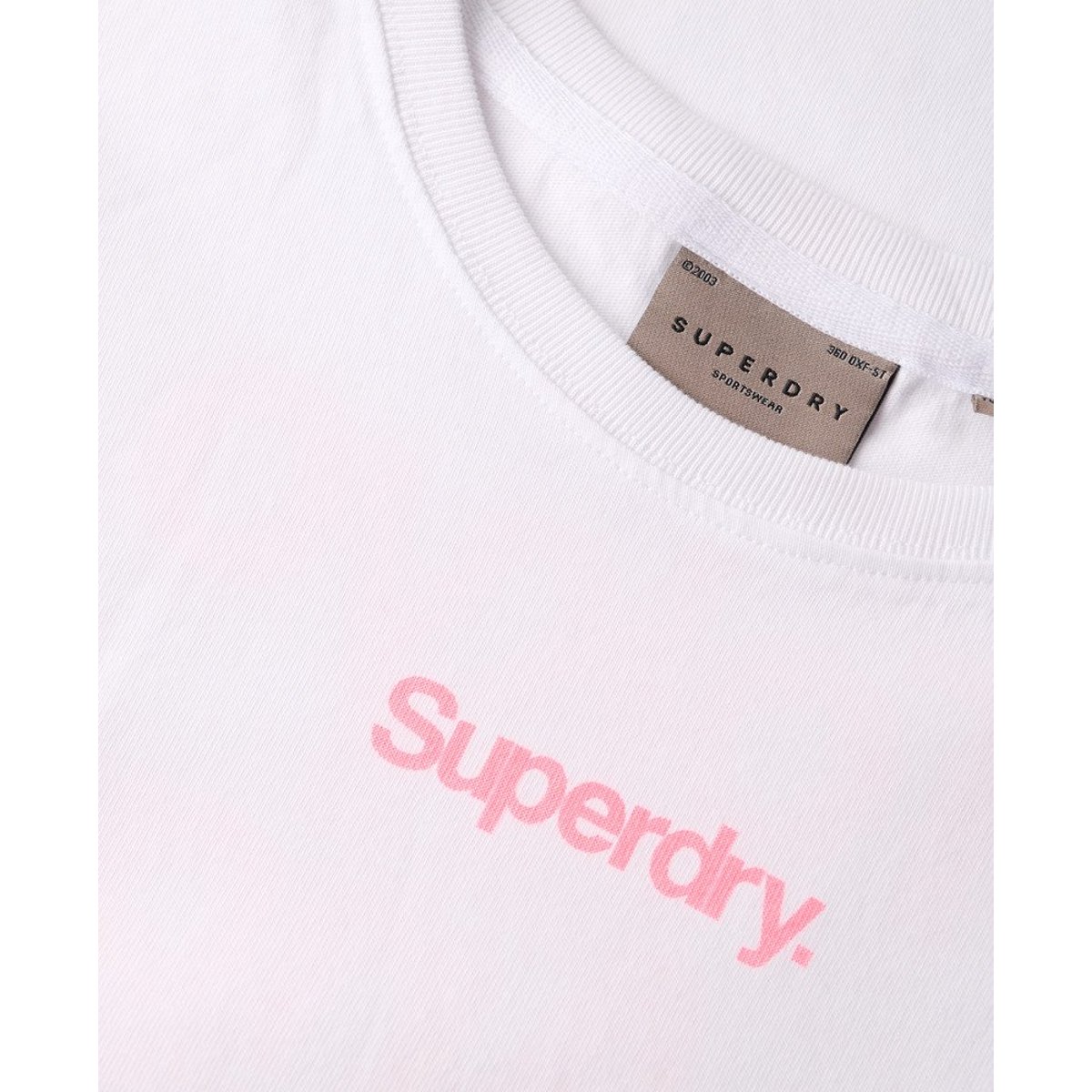 T-shirt ajusté Core Logo City blanc éclatant, SUPERDRY