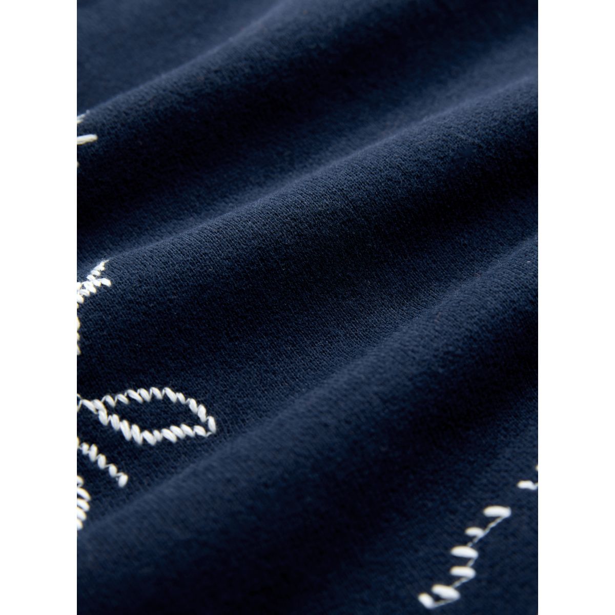 Sweat ras du cou à imprimé marin brodé bleu marine, NEXT