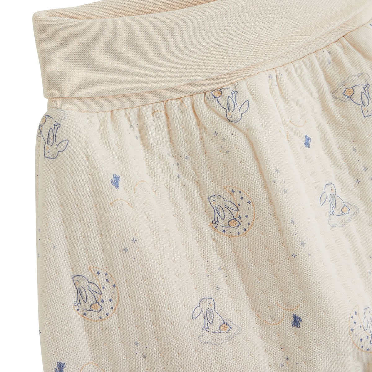 Ensemble bébé gilet et pantalon en coton matelassé Voix Lactée ecru, PETIT BEGUIN