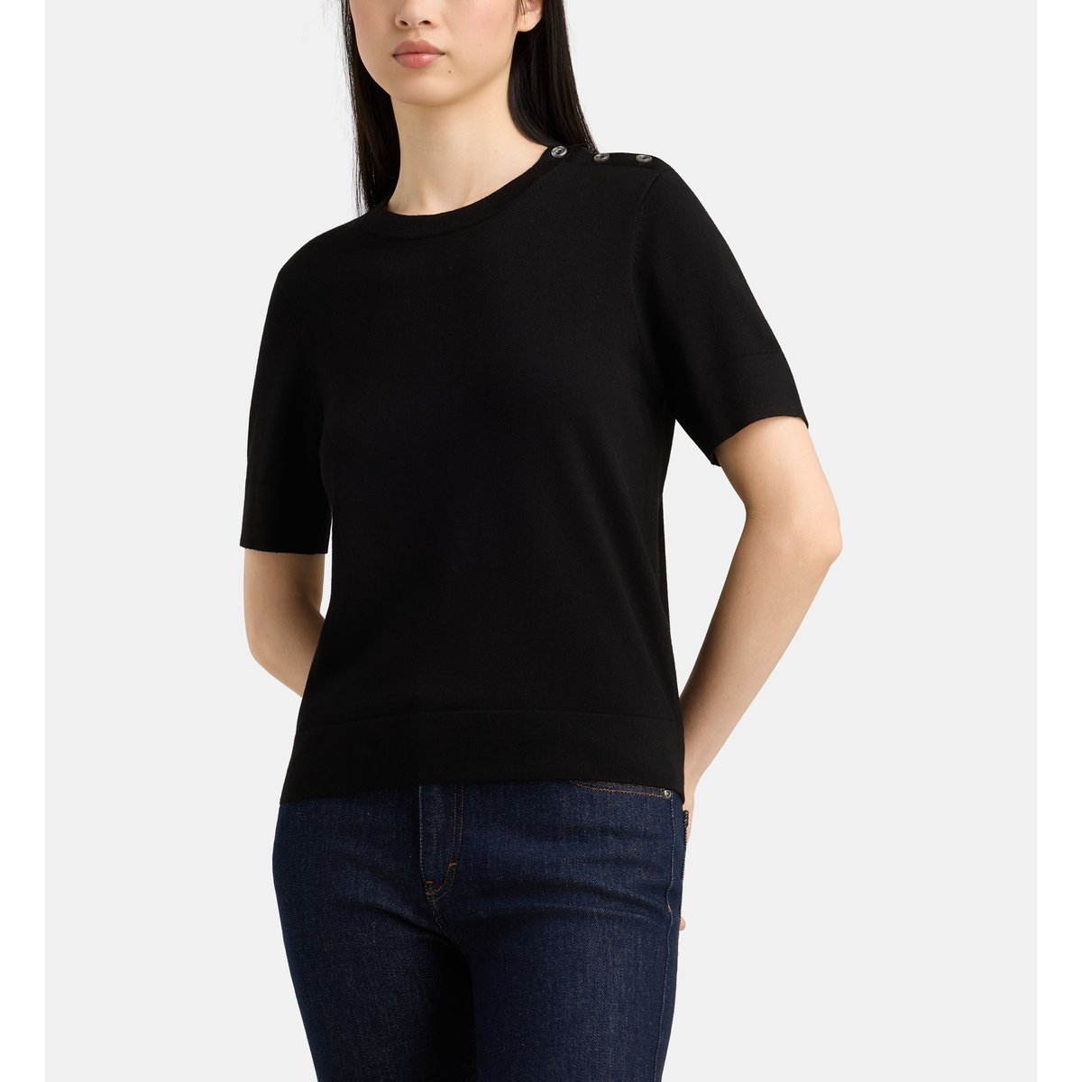 Pull droit court nya mc noir, GALERIES LAFAYETTE