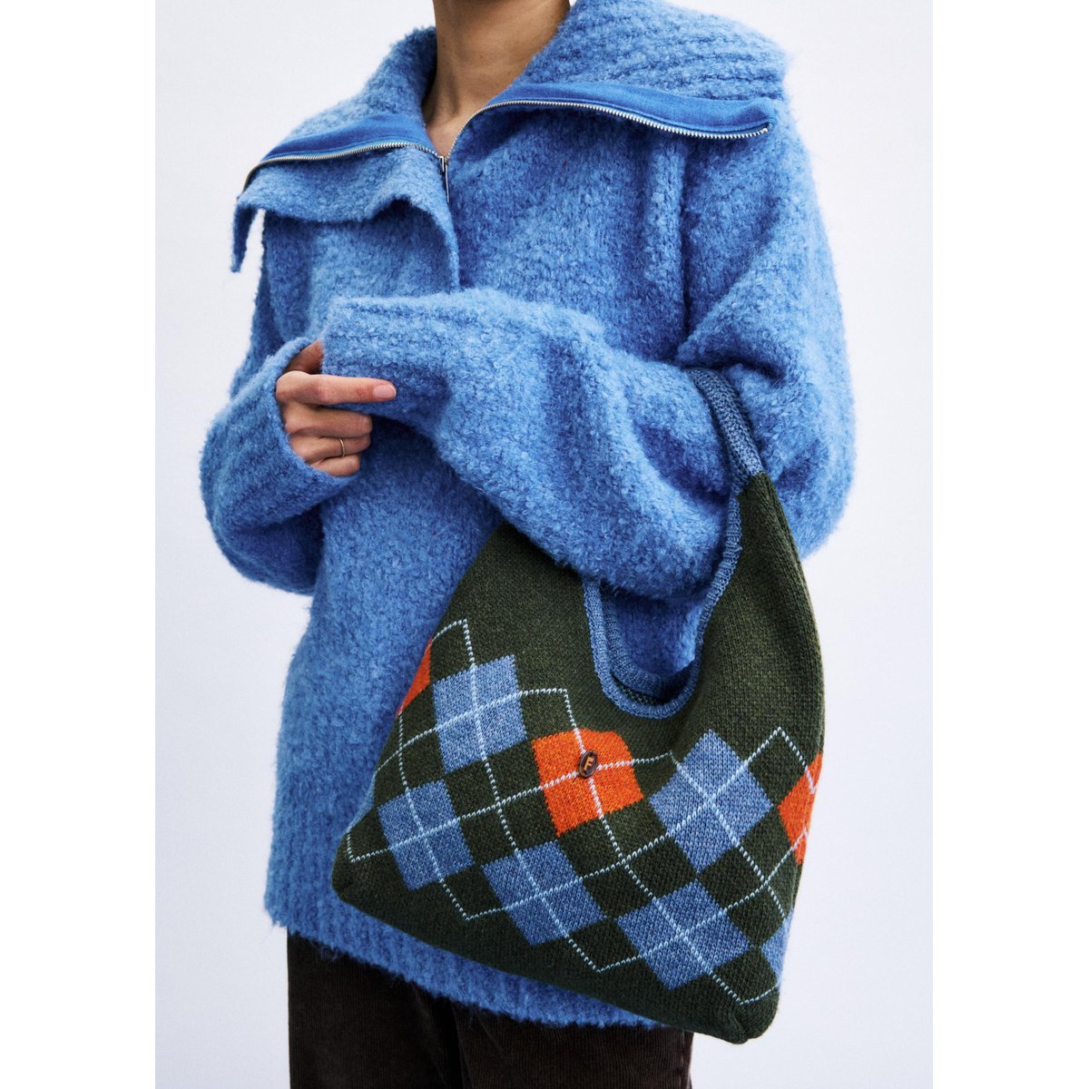 Sac Portobello en coton PORTOBELLO vert kaki, FRNCH