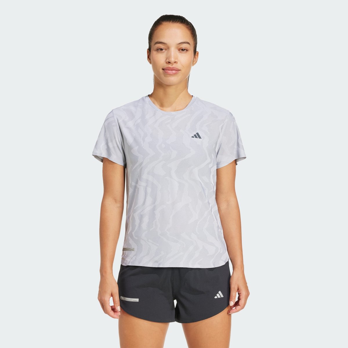 T-shirt de running technique Ultimate HEAT.RDY halo silver, adidas Performance