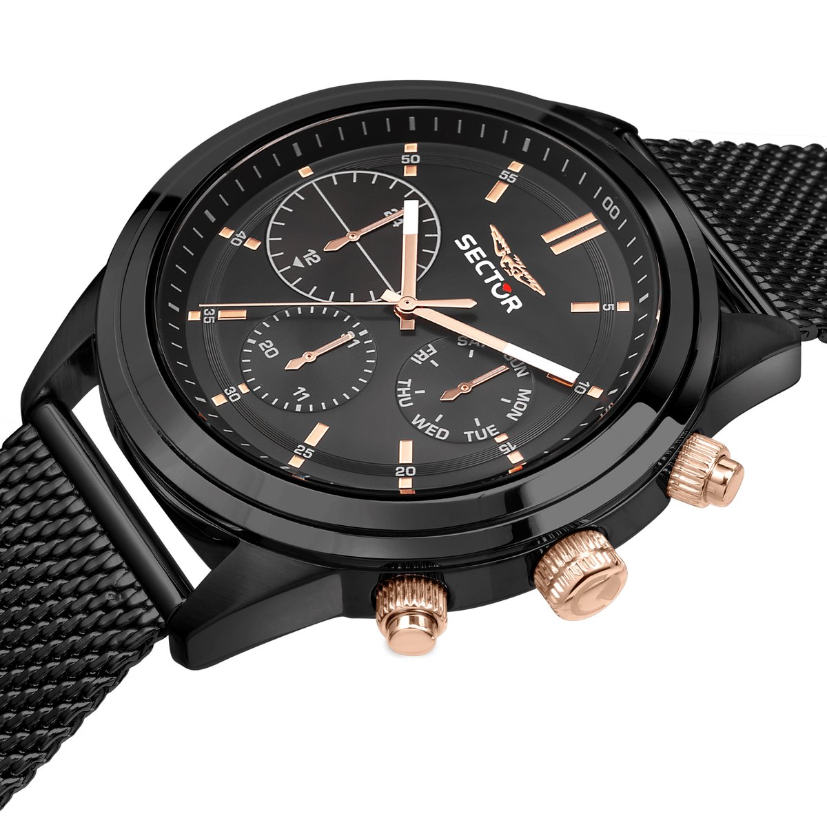 Montre multifonction 670 noir, SECTOR