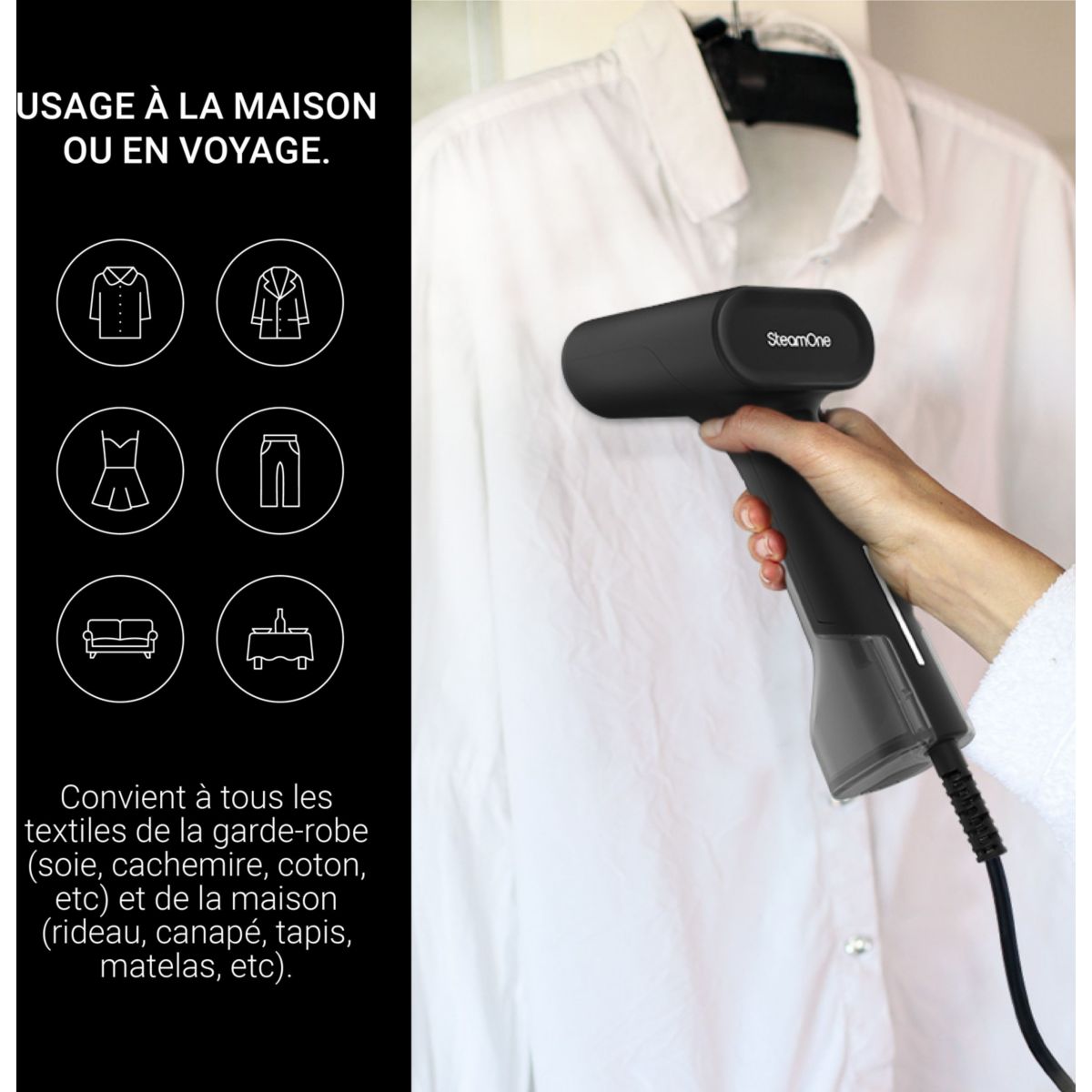 Défroisseur vapeur EUDTC140BV2 Simon couleur unique, STEAMONE