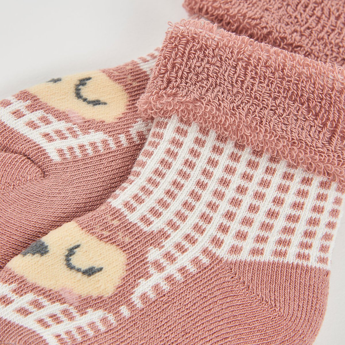 Lot chaussettes bébé imprimé oursons marron, BOBOLI