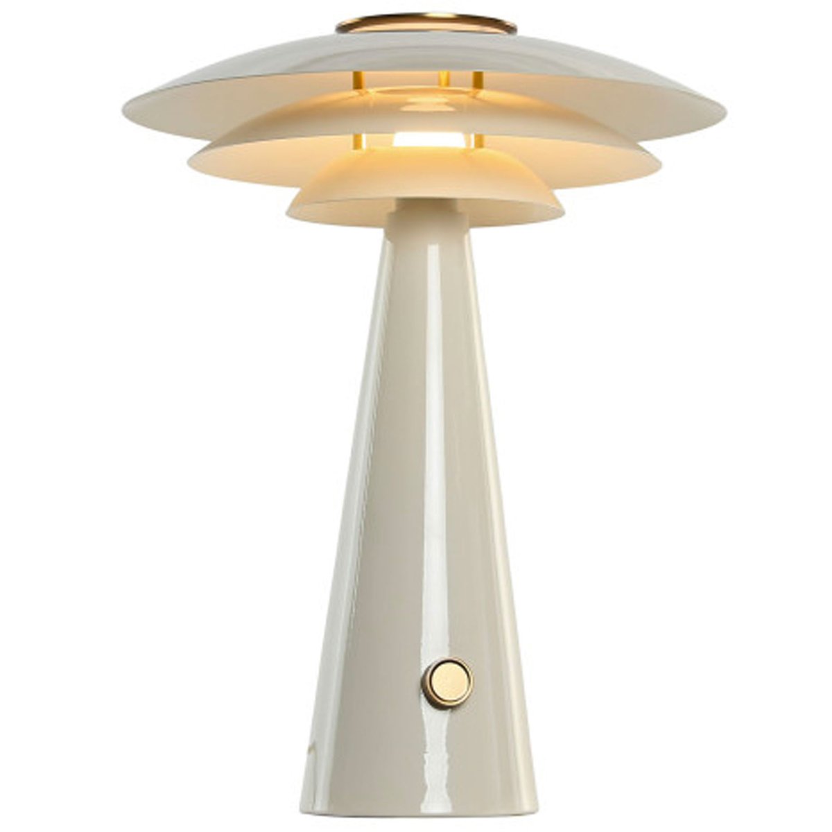 Lampe à poser rétro métal blanc et doré 38x38x50cm blanc, WADIGA