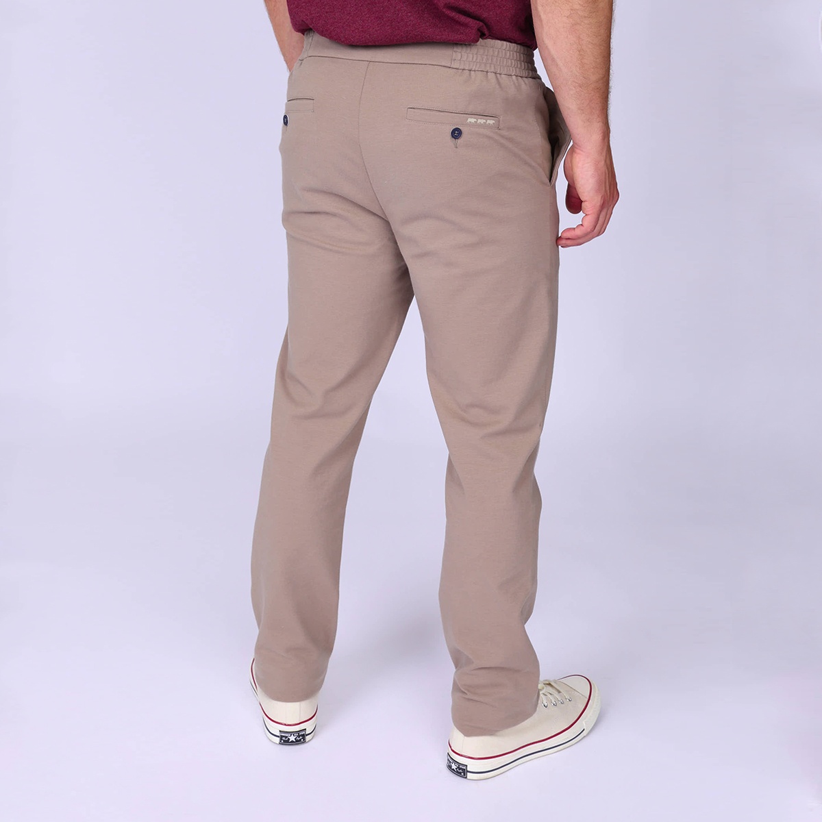 Chino maille beige, MISE AU GREEN