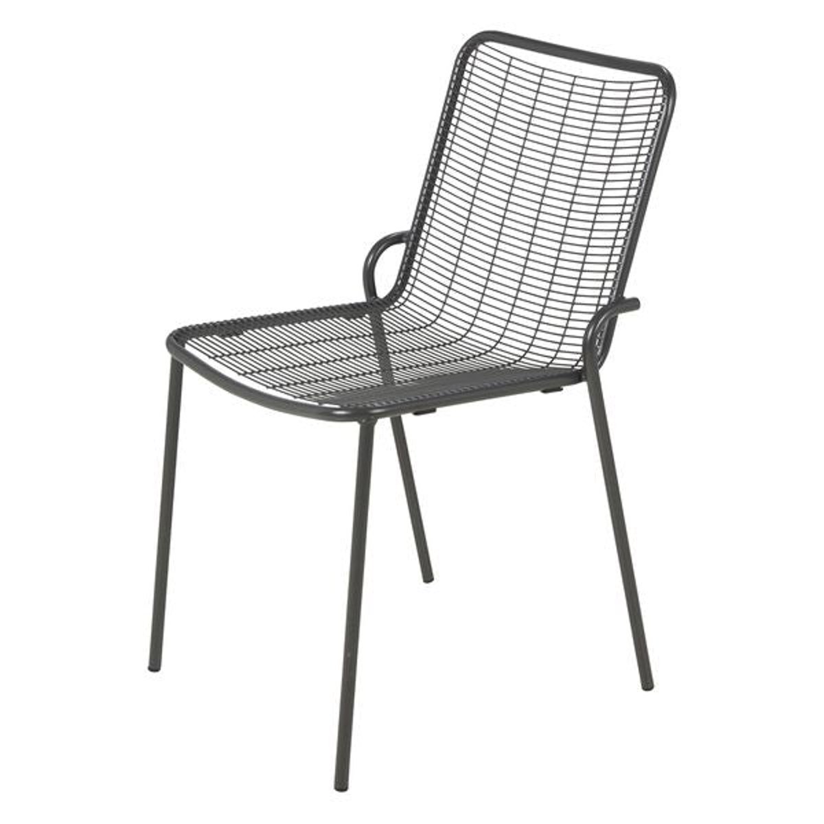 Chaise repas outdoor métal anthracite, ZAGO