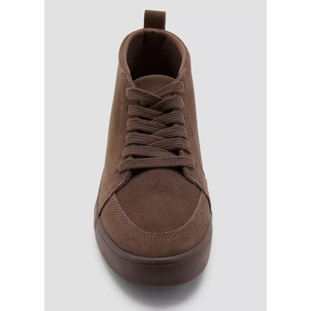 Bottines cuir et croûte de cuir chocolat, MANGO TEEN