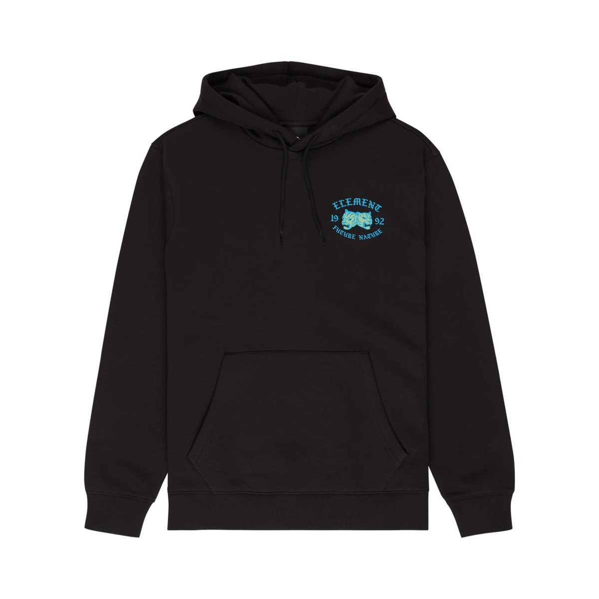 Sweat à capuche ELEMENT DOUBLE noir flint black, ELEMENT