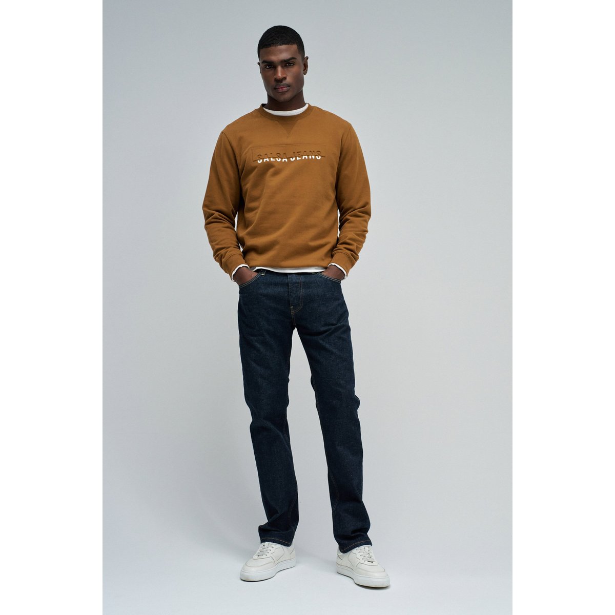 SWEATSHIRT AVEC BRANDING marron, SALSA JEANS