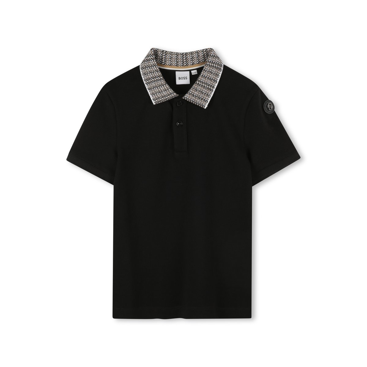Polo à manches courtes black, BOSS KIDSWEAR