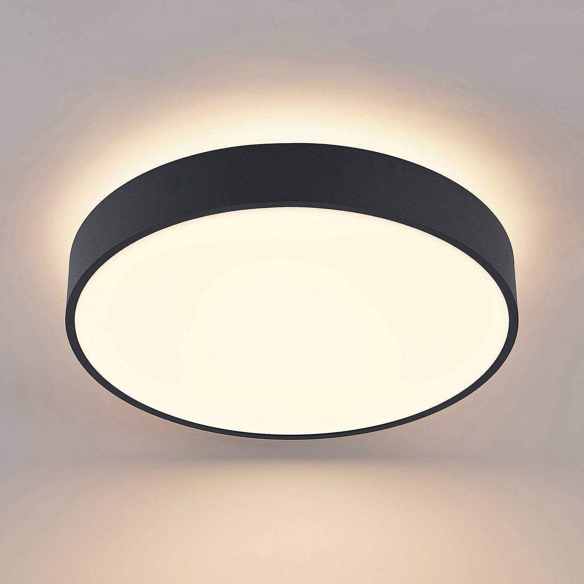 Plafonnier en aluminium moderneLED, Vanida noir, blanc, ARCCHIO