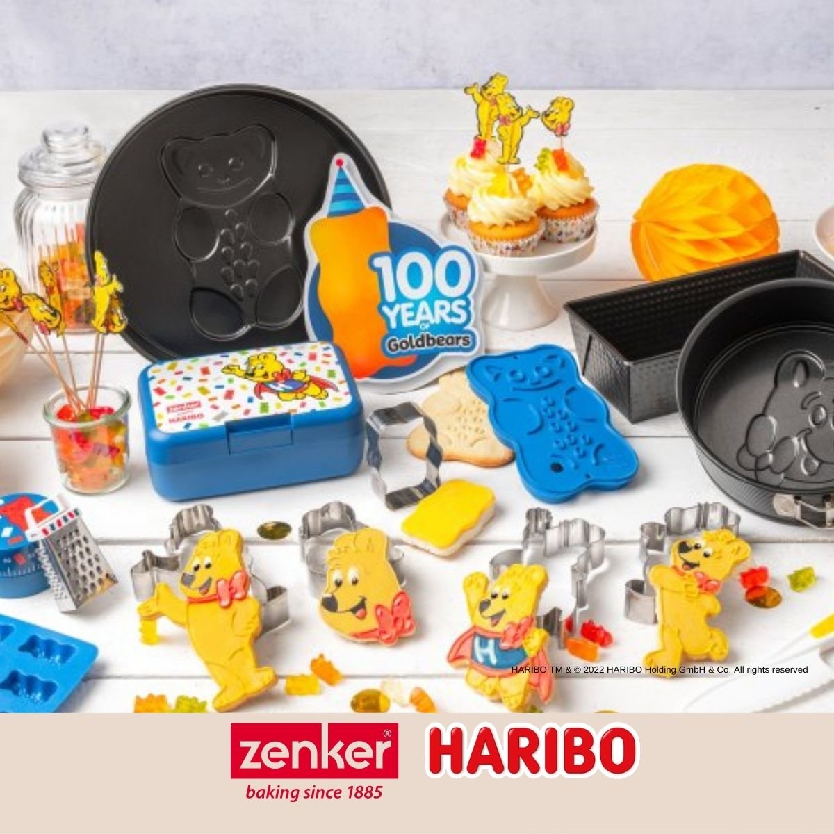 Lot de 3 emporte-pièces oursons HARIBO inox, ZENKER