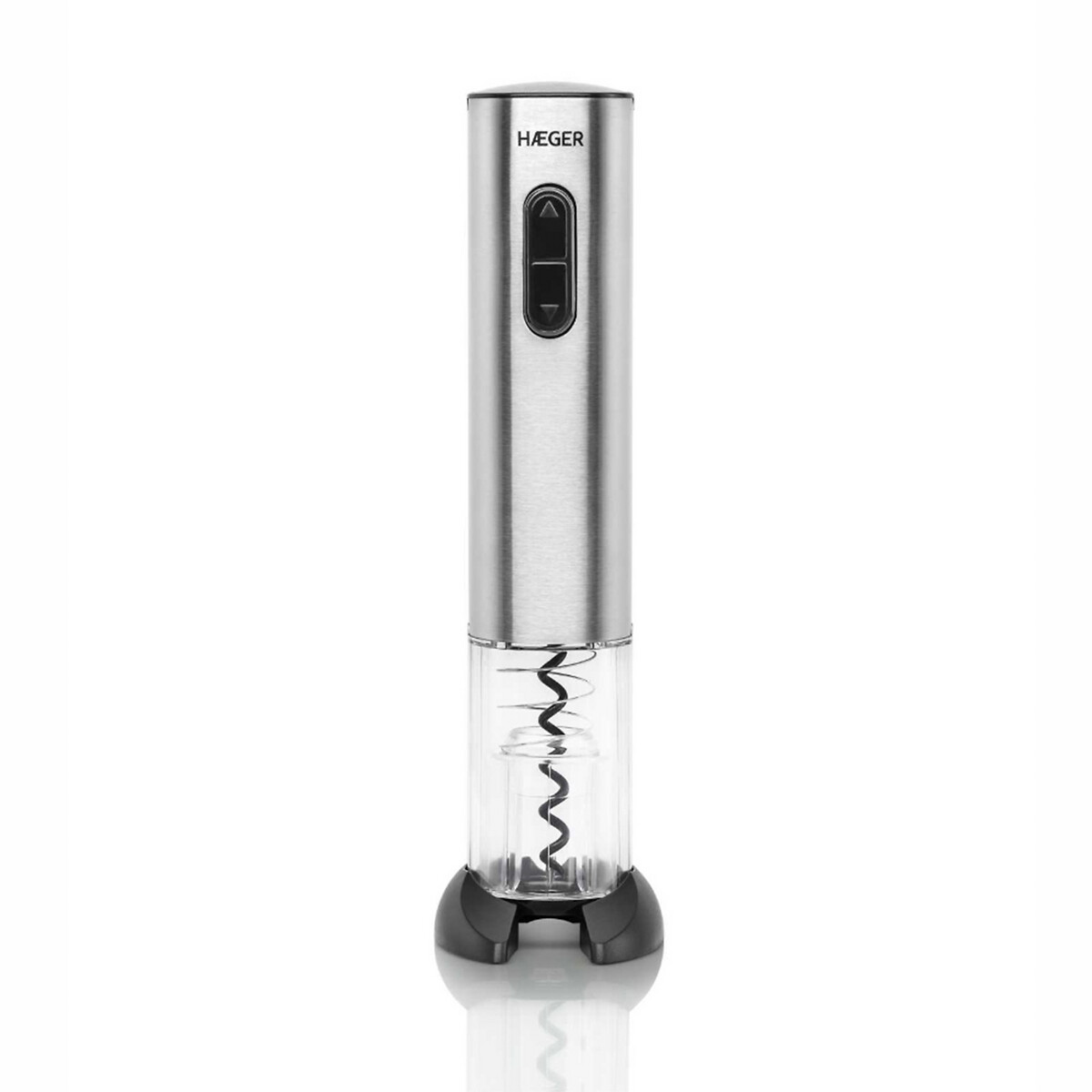 Saca-rolhas elétrico HAEGER LUCCA, em Inox, recarregável, da HAEGER metalizado, HAEGER