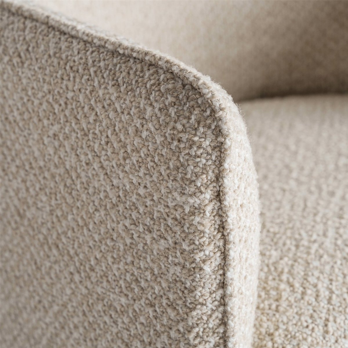 Fauteuil art déco en tissu texturé beige, RECOLLECTION