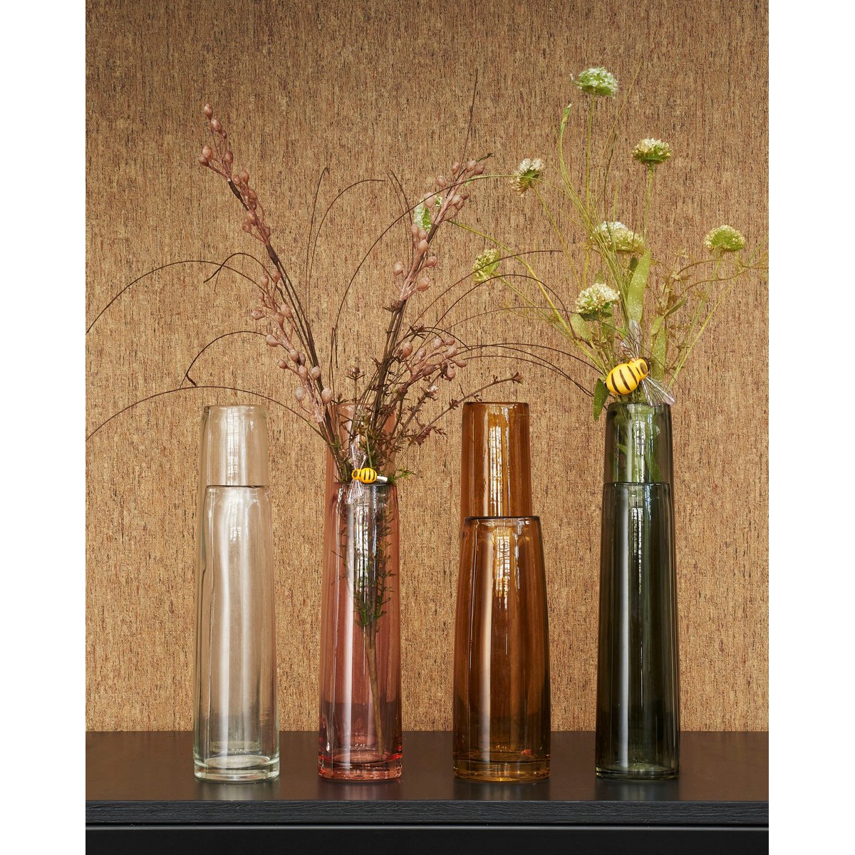 Vase soliflore XANDRA brun, MICA DECORATIONS