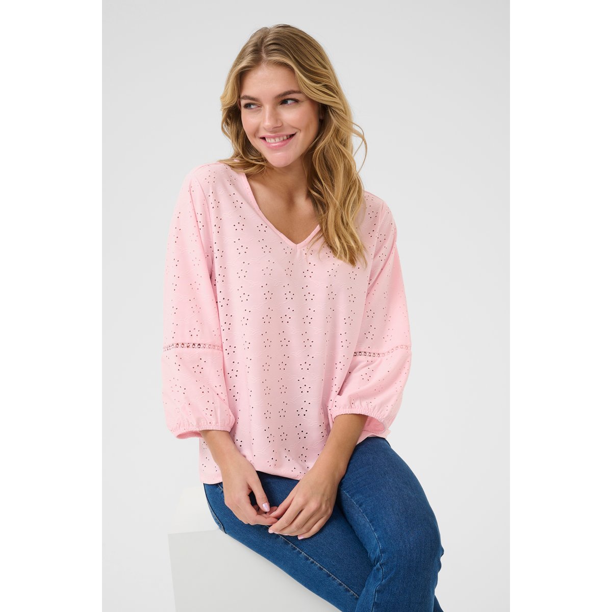 Blouse with long sleeve rose lotus cc, KAFFE