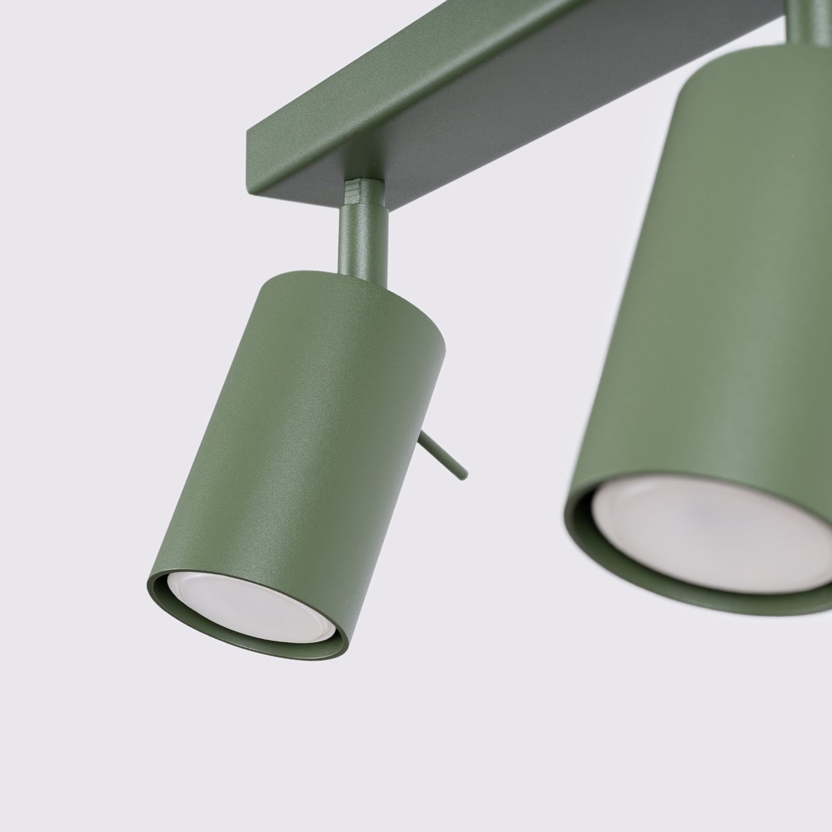 Plafonnier Acier Vert Olive GU10 2 Ring vert, EDEN