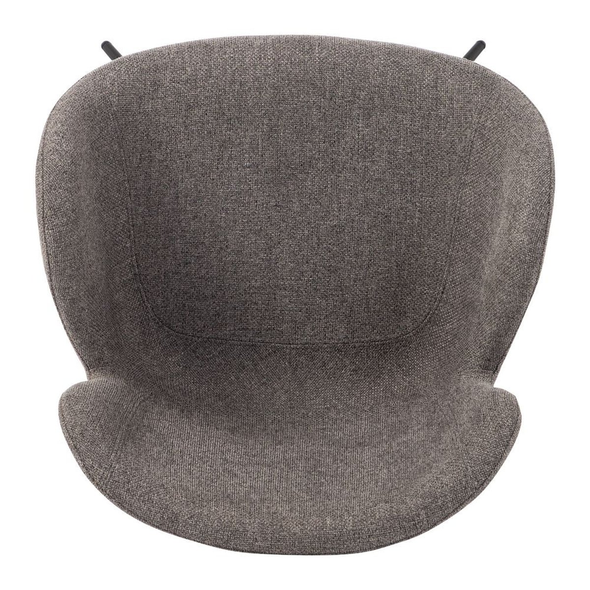 Chaise repas accoudoir tissu gris foncé, ZAGO