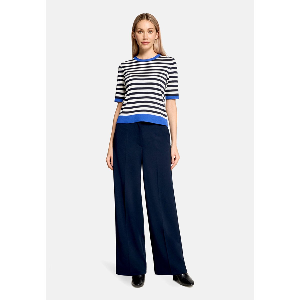 Pull-over basique manches courtes patch dark blue/blue, BETTY BARCLAY