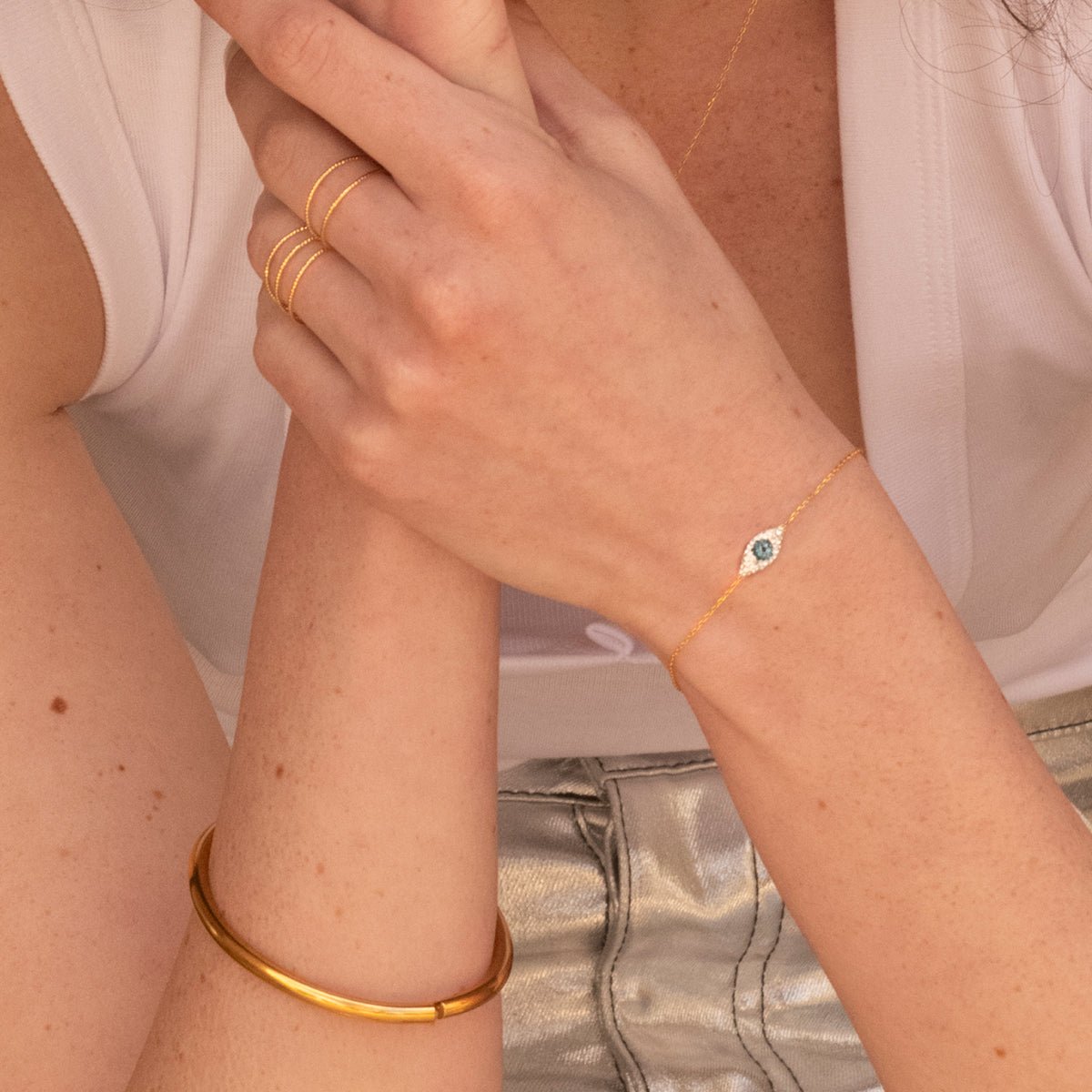 Bague plaquée or - n°11 or, CAROLINE NAJMAN