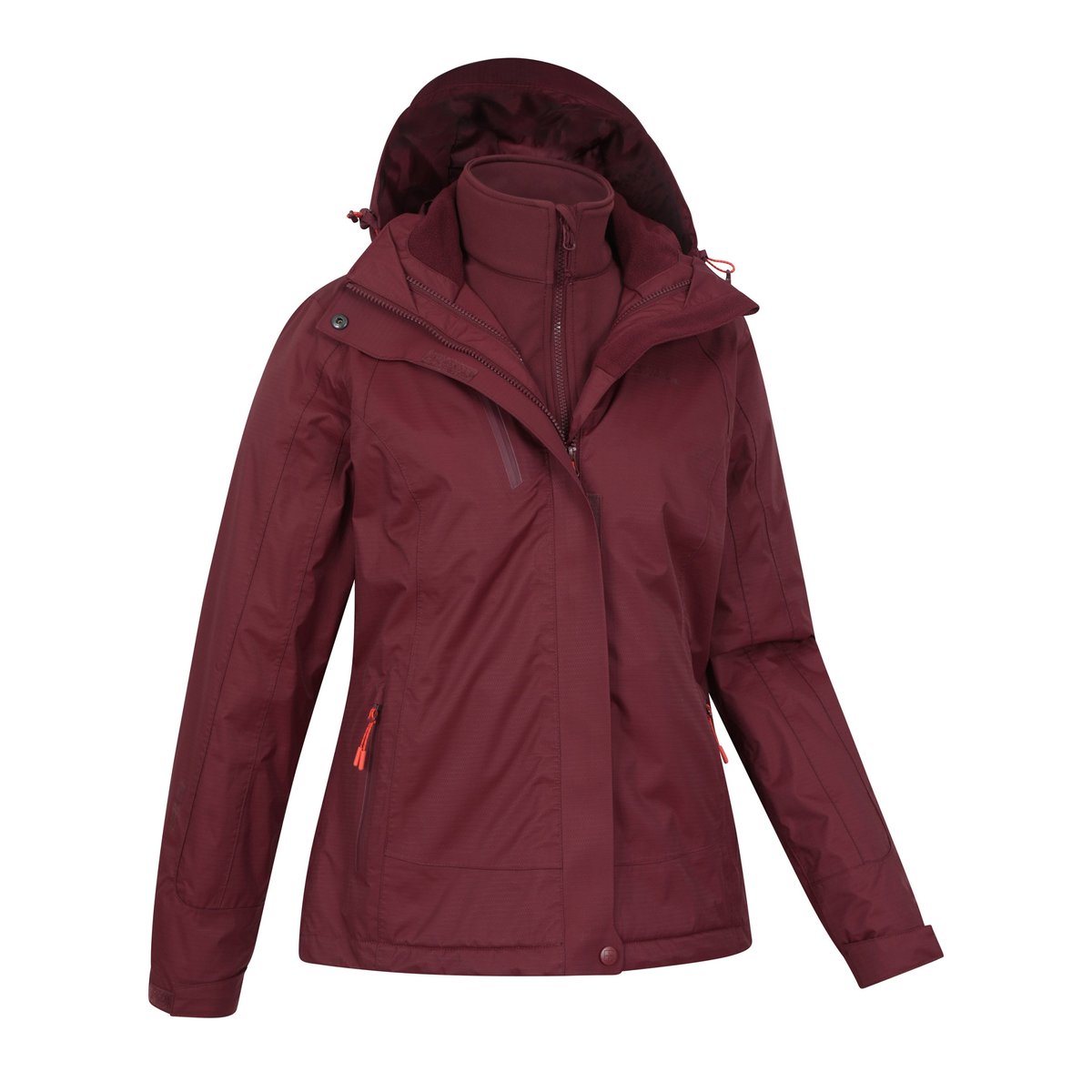 Veste imperméable BRACKEN EXTREME bordeaux, MOUNTAIN WAREHOUSE