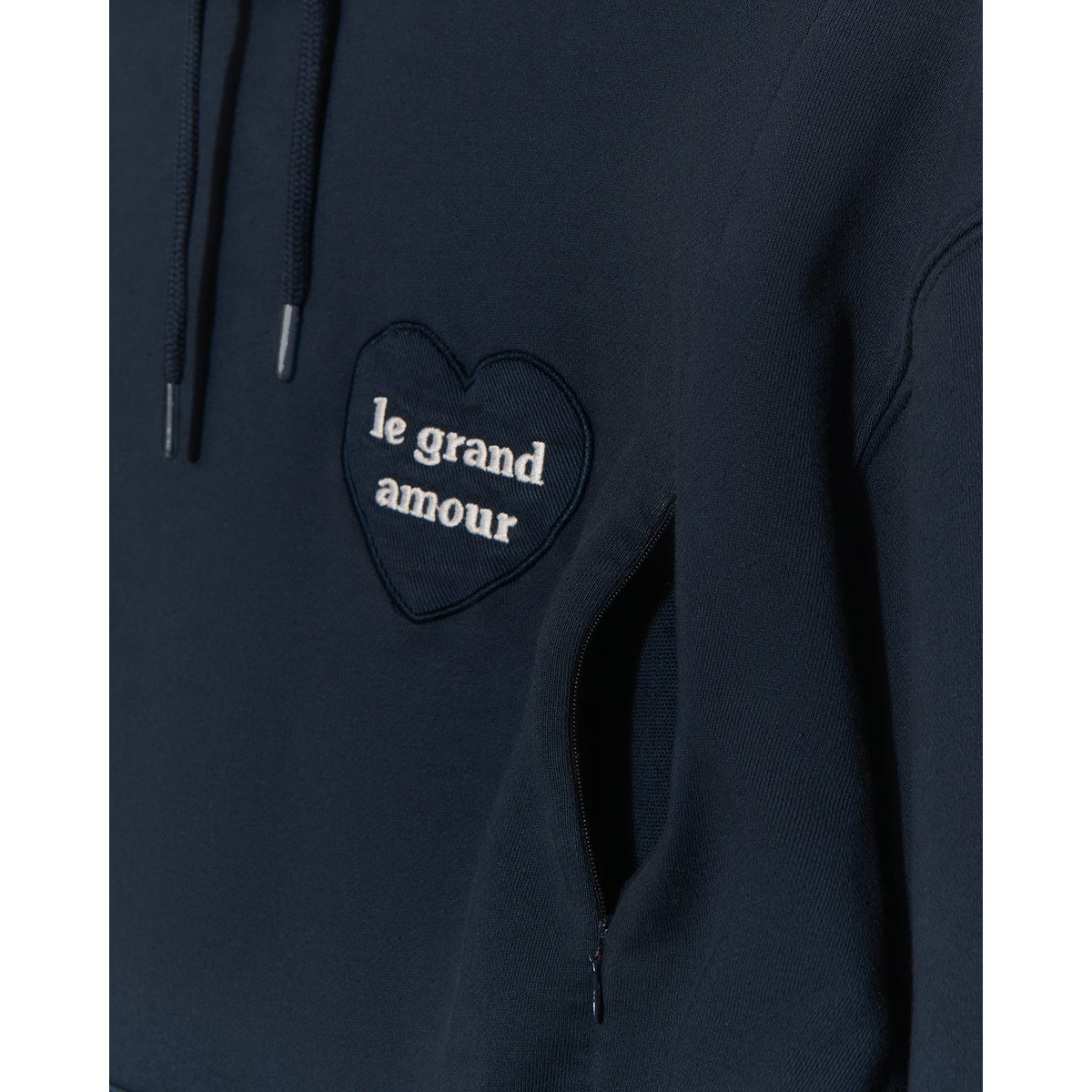 Hoodie d'allaitement Le grand amour en coton bio charbon garment dye, EMOI EMOI