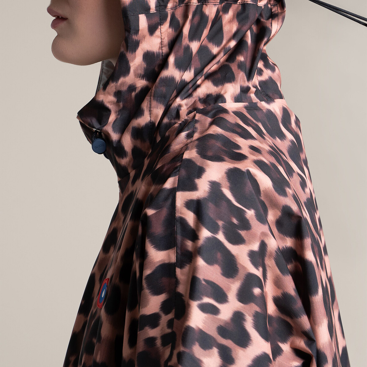Poncho mixte long zippé LIBERTÉ léopard, FLOTTE